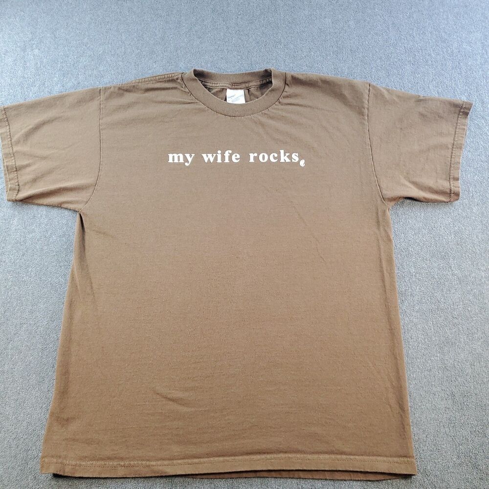 Vintage Tennessee River my wife rocks T-Shirt Men's Size Large Brown